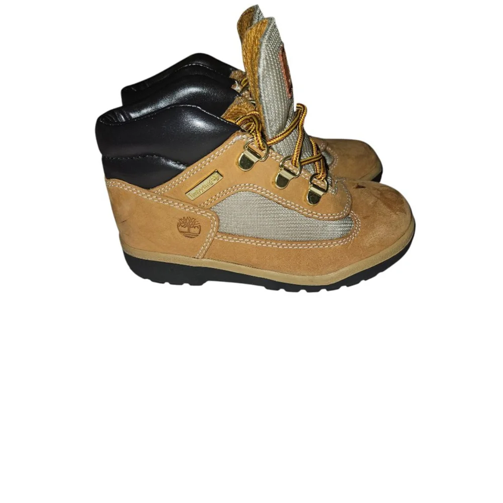 Toddler Boys Timberland Boots US 12 Tan Black Hiking Field Boots